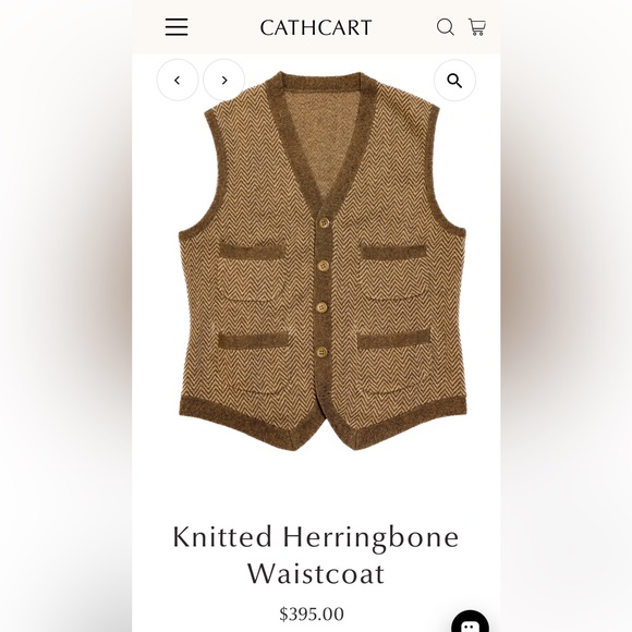 Oversized Brown Wool Vest (100% merino wool) - Picture 7 of 9